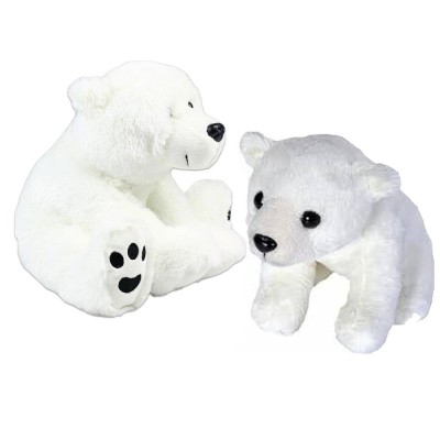 OSO PELUCHE HUELLAS BLANCO 20CM