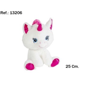 PELUCHE UNICORNIO SENTADO 25CM