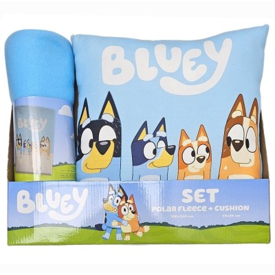 Bluey Set manta polar Con cojin