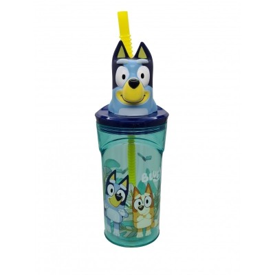 BLUEY VASO CON FIGURITA 3D 360ML