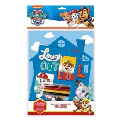 PAW PATROL SET PINTAR Y PEGATINA