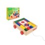 CARRO DE ARRASTRE DE MADERA CON 25 BLOQUES