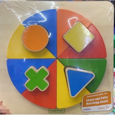 Formas y colores redondos de madera.