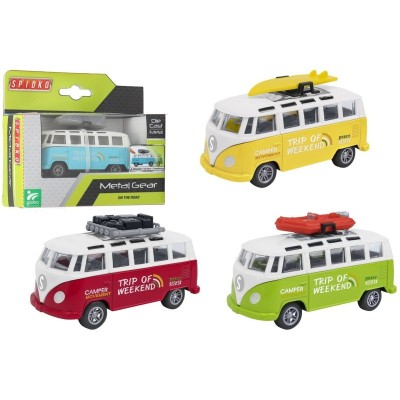 CARAVAN RETROCARICA DIE CAST C/ACCESSORIO 4 MODEL 7*13CM