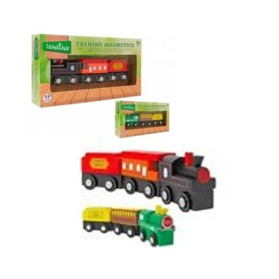 JUGUETE DE MADERA TRENINO MAGNETICO 10M+ 2MODELO 13X24CM