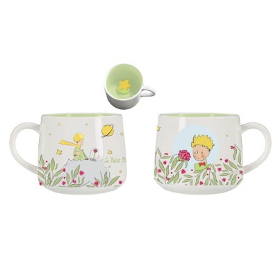 Taza con figura 3d en interior el principito roses coleccion