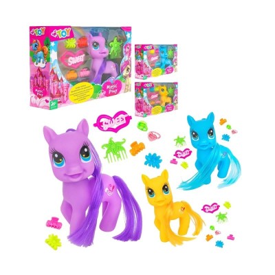 JUEGO DE PONY CON ACCESORIOS 3 COL