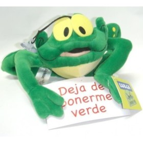PELUCHE RANA LOCA. MODELO DEJA DE PONERME VERDE
