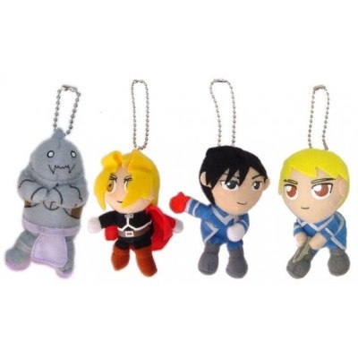 LLAVERO PELUCHE FULLMETAL ALCHEMIST 4 MODELOS8CM