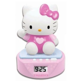 DESPERTADOR DIGITAL HELLO KITTY 20 CM.  CON DISPLAY