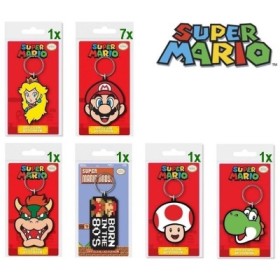 Super Mario Llavero 2D PVC surtidos 6,5x12cm