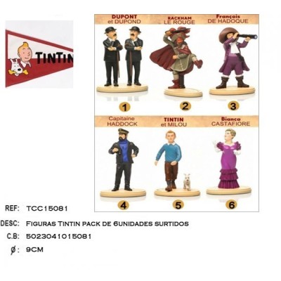 FIGURAS TINTIN PACK DE 6UNIDADES SURTIDOS