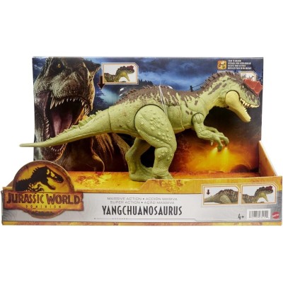 Jurassic World Yangchuanosaurus gran acción, dinosaurio de juguete articulado (Mattel HDX49)