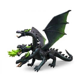 DRAGON NEGRO CON 3 CABEZAS 14CM FIGURA-BULLYLAND