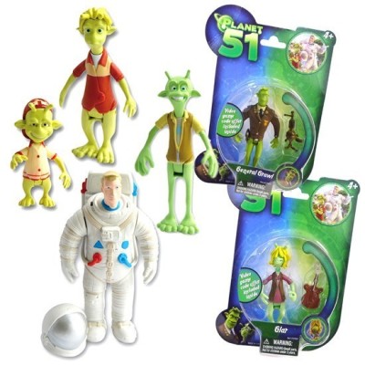 PLANET 51 PACK 6 FIGURAS ARTICULADAS EN BLISTER INDIVIDUAL
