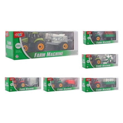 TRACTOR FRICCION AGR?COLA C/REMOLQUE PL?STICO 6 ASS29cm x 10cm x 9cm