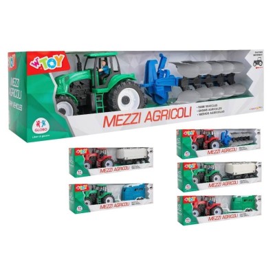 TRACTOR FRICCION AGRICOLA C/REMOLQUE 3 MODS 2COL.46,5cm x 12,3cm x 11cm