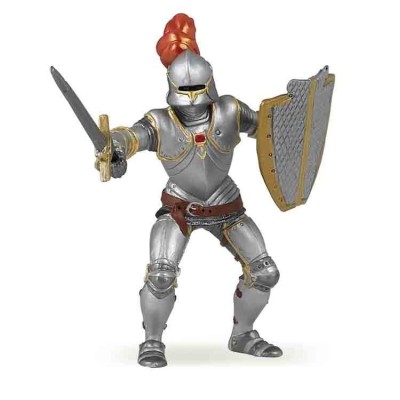 CABALLERO CON ARMADURA Y PLUMA ROJO PAPO