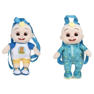 COCOMELON MOCHILA  CON PELUCHE  2 MODELO 32 CM