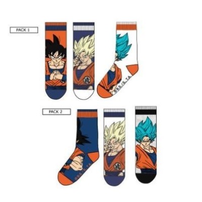 dragon ball pack 3 calcetines para adulto