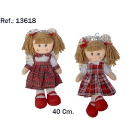 PELUCHE TRAPO MUNECA COLEGIALA 2 COLORES 40CM