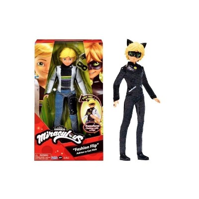 BANDAI - Miraculous Ladybug y Cat Noir - Mu?eca con Lentejuelas - Marinette - Mu?eca de 26 cm - P50375