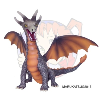 DRAGON SENTADO_MARRON NARANJA 12 X 13CM