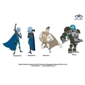 MEGAMIND A,MEGAMIND B, METROMAN Y MINION ROBOT8436016388054