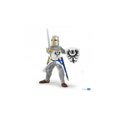 FIGURA CABALLERO BLANCO CON ESPADA ( PAPO ) 39946/7.8*6.5*10.4cm