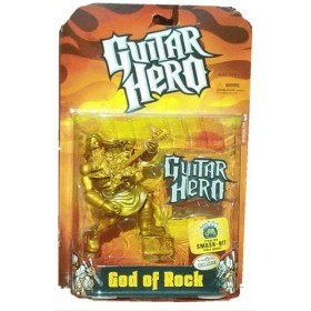 FIGURA GUITAR HERO GOD OF ROCK DORADO / FIGURA ARTICULADA EN BLISTER