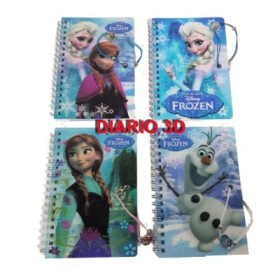 MINI DIARIO 3D CON PULSERA FROZEN