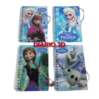 MINI DIARIO 3D CON PULSERA FROZEN