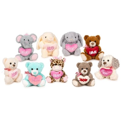 ANIMALES PELUCHE SAN VALENTINES 10MODELO SURTIDO 30CM