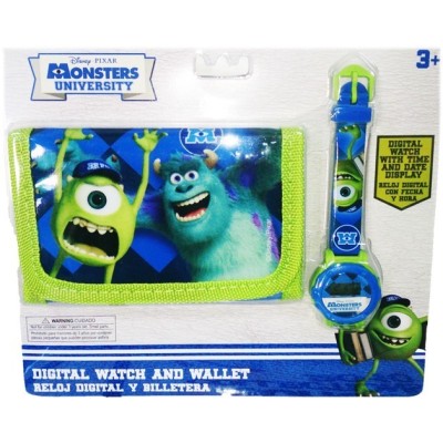 MONSTRUOS UNIVERSITY SET BILLETERA + RELOJ DIGITAL