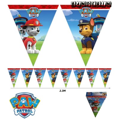 BANDERIN DE PLASTICO PAW PATROL LETS ROLL