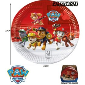 6PLATOS PAPEL 23CM .PAW PATROL