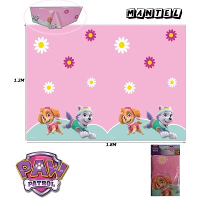 MANTEL DE PLASTICO PAW PATROL SKYE Y EVEREST