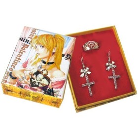 DEATH NOTE ANILLO + PENDIENTE MISAMISA COLOR SURT.