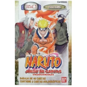 JUEGO DE CARTAS NARUTO SERIE 3 - BARAJA DE 40 CARTAS CONTIENE 2 CARTAS HOLOGRAFICAS