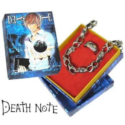 DEATH NOTE PULSERA + ANILLO EN CAJA