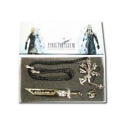FFVII AC - SET DE ANILLO CON COLGANTE Y ESPAD FINAL FANTASY