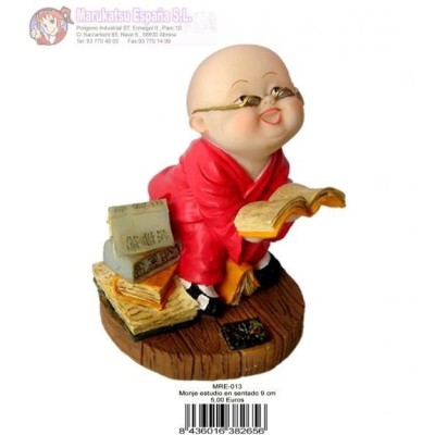 MONJE ESTUDIO EN SENTEDO 9CM FIGURA