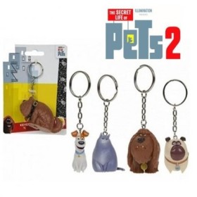 PETS FIGURA CON LLAVERO PACK 4 MODELO SURTIDOS