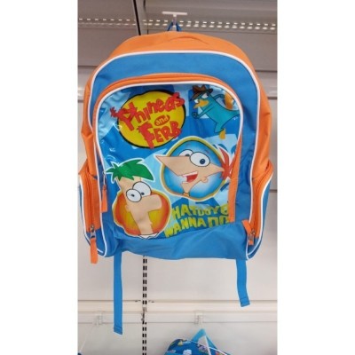 MOCHILA GRANDE DE PHINEAS AND FERB DE 44 CMS