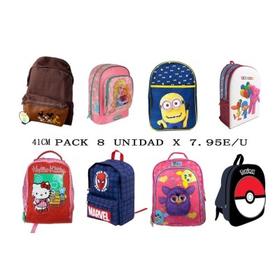 MOCHILA 41CM PACK OFERTA 8MODELO