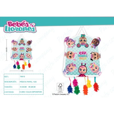 PINATA PEQUENA 28x33 CM. BEBES LLORONES