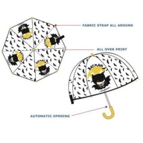 BATMAN PARAGUAS TRANSPARENTE AUTOMATICO 46CM