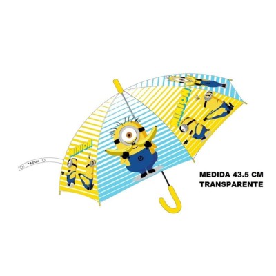 MINION PARAGUAS TRANSPARENTE AUTO 46CM