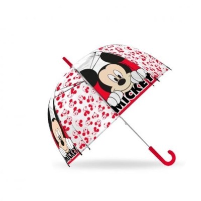 MICKEY PARAGUAS TRANSPARENTE AUTO 46CM