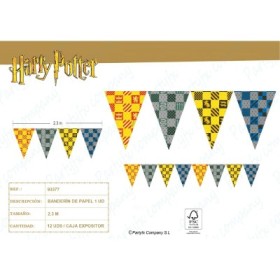 BANDERIN PAPEL DE HARRY POTTER HOGWARTS 1UD